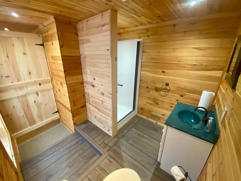 game room bathroom