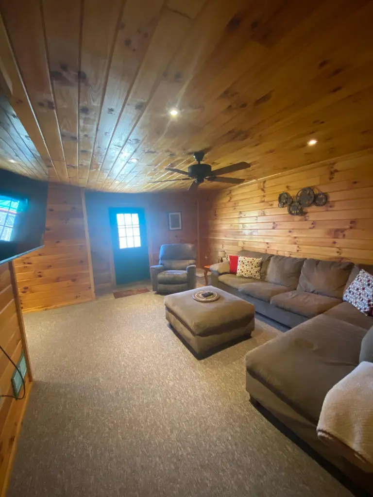 hideaway cabin main level living room
