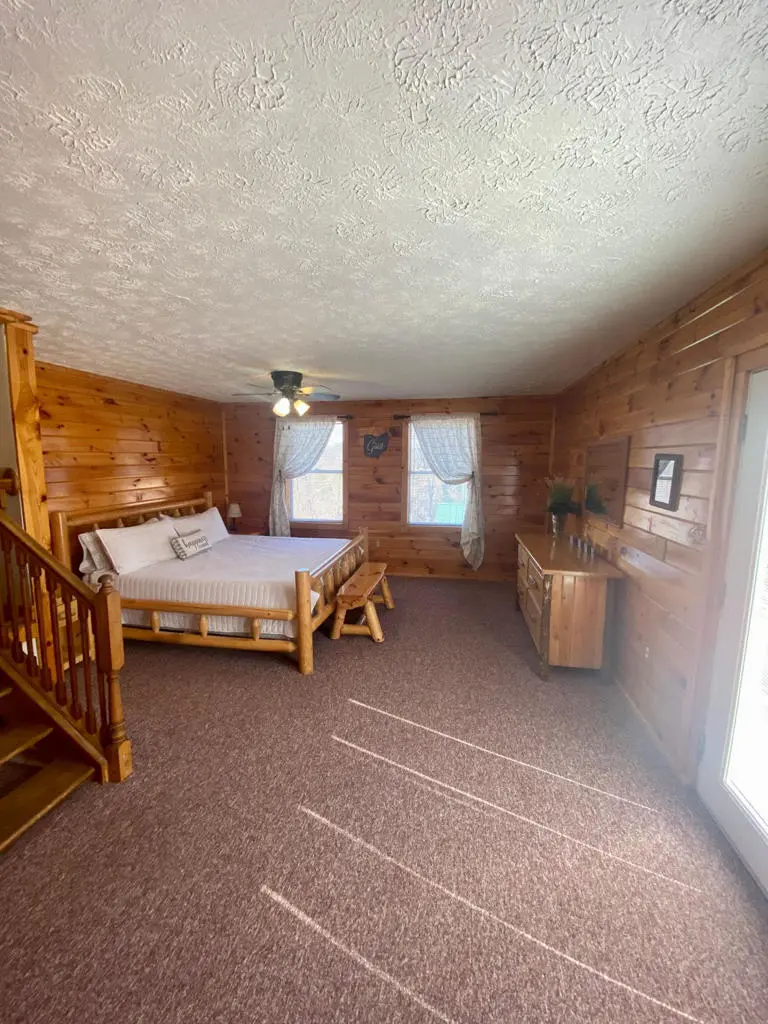 hideway cabin master bedroom